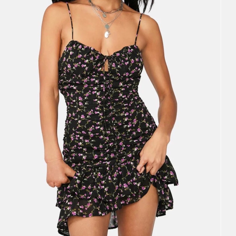 dolls kill mini floral dress
